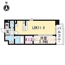 ルマルシェ下穂積 1LDKの間取図画像