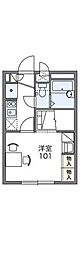 レオパレスシュッドエコール 1Kの間取図画像
