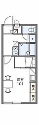 レオパレスクレール 1Kの間取図画像