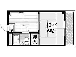 ビスタ新庄ハイツ3 1Kの間取図画像
