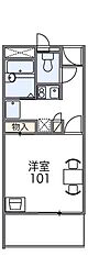 レオパレス上穂積 1Kの間取図画像