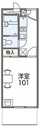レオパレスグランビュイッソン 1Kの間取図画像