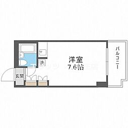 メゾン第5新大阪 ワンルームの間取図画像
