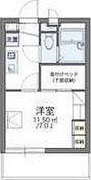 レオパレスプラスパ平田 1Kの間取図画像