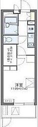 レオパレスTN参番館 1Kの間取図画像