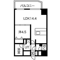 セレニテ梅田北プレミアム 1LDKの間取図画像