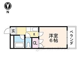 宮元七番館 1Kの間取図画像