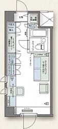 アルファコンフォート大手前 ワンルームの間取図画像