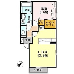 PinesHill 1LDKの間取図画像