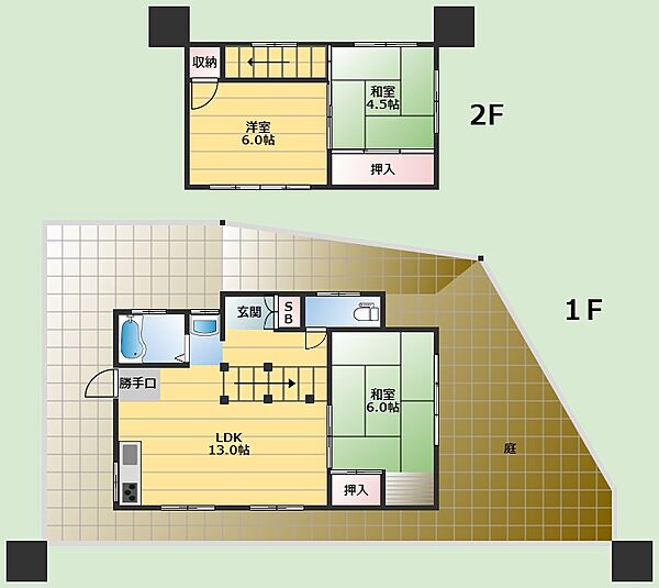 豊中市熊野町4丁目貸家 ｜大阪府豊中市熊野町4丁目(賃貸一戸建3LDK・1階・75.00㎡)の写真 その2