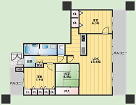 ネオグランデ北千里・藤白台 209 ｜ 大阪府吹田市藤白台1丁目（賃貸マンション3LDK・2階・80.47㎡） その2