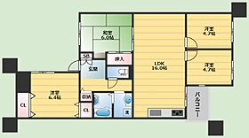 蛍池ロイヤルマンション  ｜ 大阪府豊中市螢池南町3丁目（賃貸マンション3LDK・2階・79.33㎡） その2