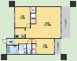 旭丘プラザ  ｜ 大阪府池田市旭丘1丁目（賃貸マンション2LDK・3階・61.74㎡） その2