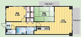 デイグラン千里  ｜ 大阪府吹田市佐井寺3丁目（賃貸マンション2LDK・2階・60.90㎡） その2