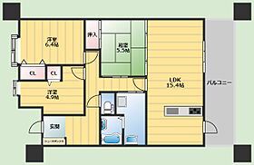 ウイング旭ヶ丘  ｜ 大阪府豊中市旭丘（賃貸マンション3LDK・6階・81.00㎡） その2