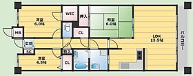 池田栄町ガーデンハウス 704 ｜ 大阪府池田市栄町8-10（賃貸マンション3LDK・7階・71.37㎡） その2