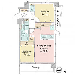 間取図画像 2LDK
