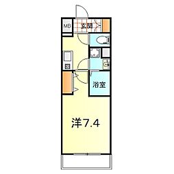 名鉄名古屋本線 鳴海駅 徒歩4分の賃貸マンション 9階1Kの間取り