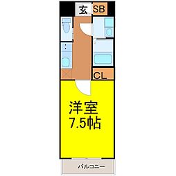 S-RESIDENCE堀田駅前futur 1Kの間取図画像