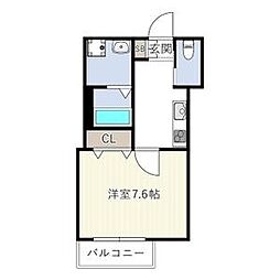 INOVE天白八幡山 1階1LDKの間取り