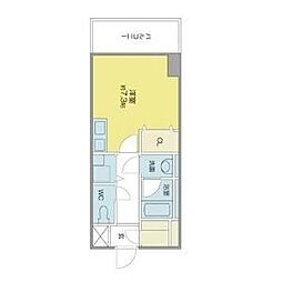 ベレーサ築地口ステーションタワー 4階ワンルームの間取り