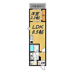 LE COCON 鳴海 1LDKの間取図画像