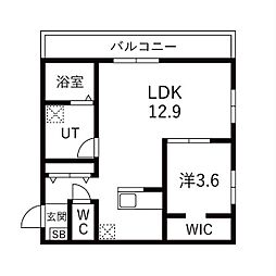ユニオーネ豊田本町 1LDKの間取図画像