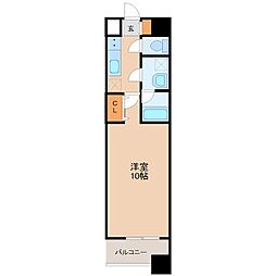 ヴィルクレア桜山 1Kの間取図画像