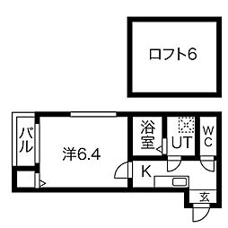 グリーンリーフ豊田本町 1SKの間取図画像