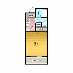 POP新瑞 1Kの間取図画像