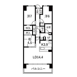ザ・パークハウス相生山 3LDKの間取図画像
