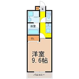 IARIM新瑞橋 1Kの間取図画像