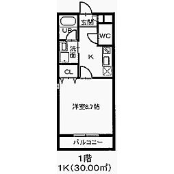 サンハイムM 1SKの間取図画像