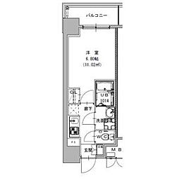 S-RESIDENCE植田asolea(アソレア) 1Kの間取図画像