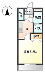 ファーレ 1Kの間取図画像