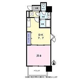 KDXレジデンス神宮前 1DKの間取図画像