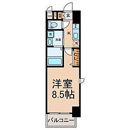 エントピア桜山 1Kの間取図画像