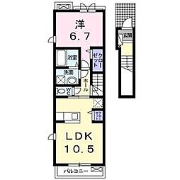 コージーレジデンス 1LDKの間取図画像