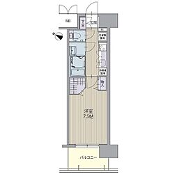 パルティール笠寺 1Kの間取図画像