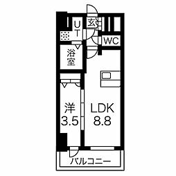ファステート東別院シュプール 1LDKの間取図画像