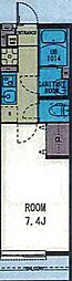 リシャール・瑞 1Kの間取図画像
