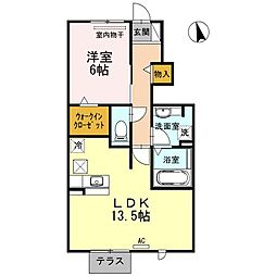 ヌーボラビアンカ 1LDKの間取図画像