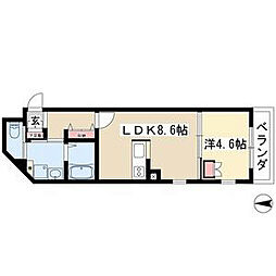 シティライツ新瑞橋 1LDKの間取図画像