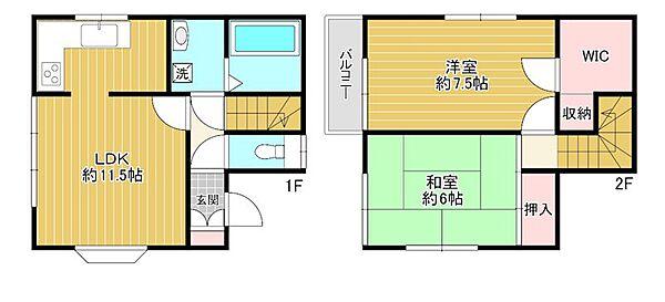 須和田1丁目戸建 ｜千葉県市川市須和田１丁目(賃貸一戸建2LDK・--・62.92㎡)の写真 その2