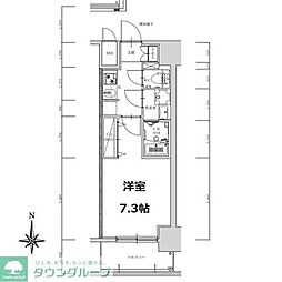 名古屋市営東山線 亀島駅 徒歩2分の賃貸マンション 2階1Kの間取り