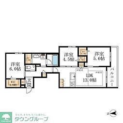 HEBEL MAISON 徳川園 2階3LDKの間取り