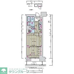 名古屋臨海高速あおなみ線 ささしまライブ駅 徒歩9分の賃貸マンション 7階2Kの間取り