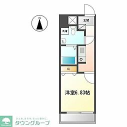 名古屋市営桜通線 車道駅 徒歩7分の賃貸マンション 2階1Kの間取り
