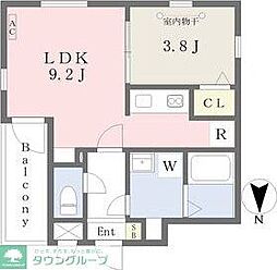 名古屋市営名城線 名城公園駅 徒歩13分の賃貸アパート 1階1LDKの間取り
