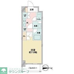 名古屋市営東山線 新栄町駅 徒歩8分の賃貸マンション 7階1Kの間取り
